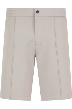 Emporio Armani Grey Jersey Shorts with Drawstring Waist