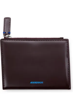 Ader Error Wallets & Cardholders, unisex, , ONE SIZE, Slanted Zipper Wallet with Blue Logo