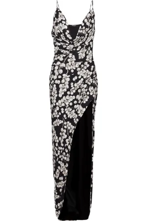 Balmain Long dress with Redcurrant print