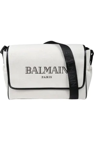 Balmain White Cotton and Linen Maternity Bag