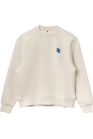 Ader Error Sweatshirts, male, , M, Tetris Logo Jumper Blue Zigzag Stitch