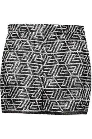 Balmain High-waisted Tweed Shorts
