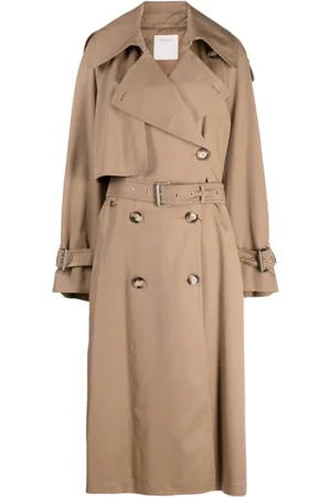 Sportmax Trench Coats, female, , M, Waterproof Sand Style Model 001