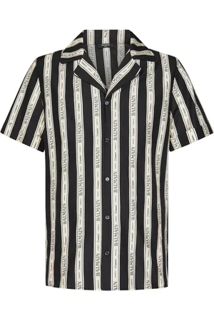 Balmain Chic Black & Ivory Striped Shirt