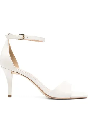 Michael Kors Elegant Leather Sandal with Medium Heel