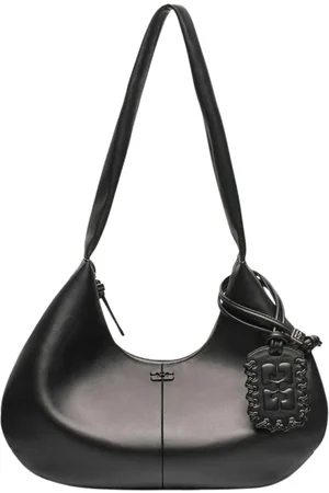 Ganni Leather Hobo Shoulder Bag