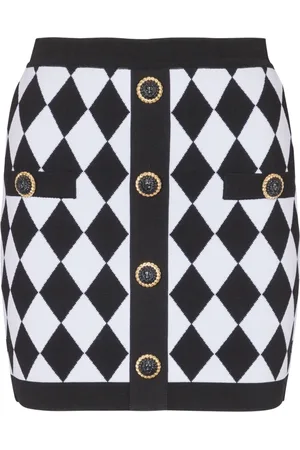 Balmain EAB Noir Blanc Skirt