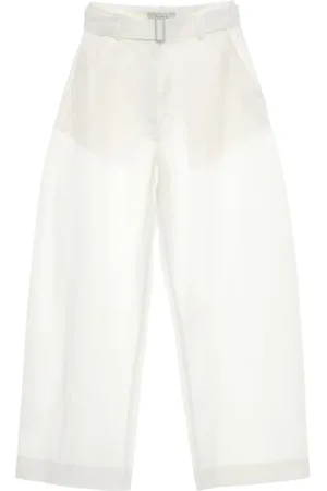 STUDIO NICHOLSON Wide Trousers, female, , M, Trousers with Detachable Waist Belt
