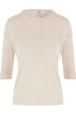 Chloé Henley Top with Short Sleeves
