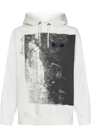 Balmain Cotton Hoodie with Photographic Print