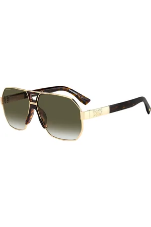 Dsquared2 Sunglasses, male, , 63 MM, Gold Havana/Green Shaded Sunglasses