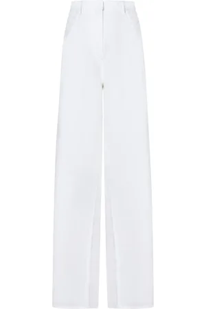 Nº21 Wide Trousers, female, , L, High-Waisted Linen Trousers