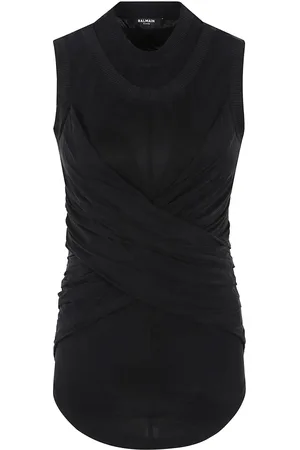 Balmain Sleeveless Draped Top