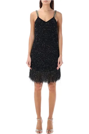 Balmain Fringed Lurex Tweed Dress
