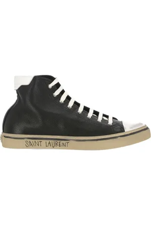 Saint Laurent Sneakers, male, , 7 UK, Leather Trainers with Relief Logo