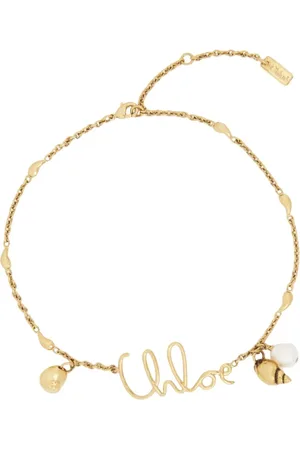 Chloé Necklaces, female, , ONE SIZE, Golden Jewelry with Logo Tag