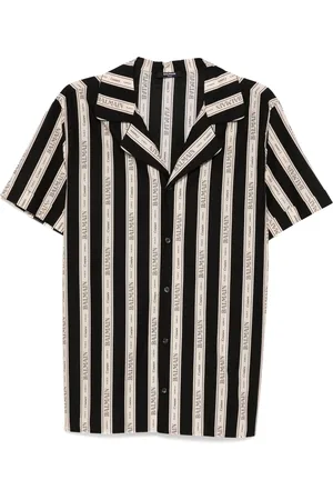Balmain Striped Shirt Short Sleeves Button