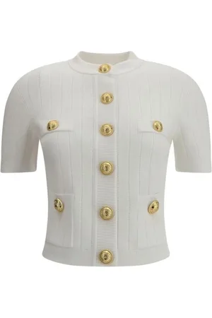 Balmain Short Sleeve Knit Cardigan