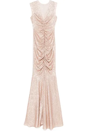 Norma Kamali Powder V-Neck Sleeveless Dress