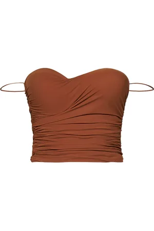 Amazuìn Sleeveless Tops, female, , ONE SIZE, Draped Bustier Top