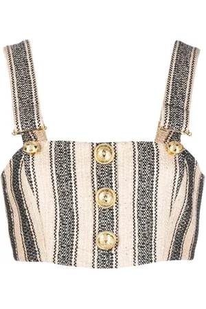 Balmain Striped Multicolour Cotton Polyester Blouse