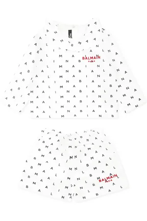 Balmain Cotton Sports Suit with Logo
