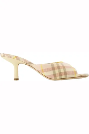Burberry Linen Check Pumps
