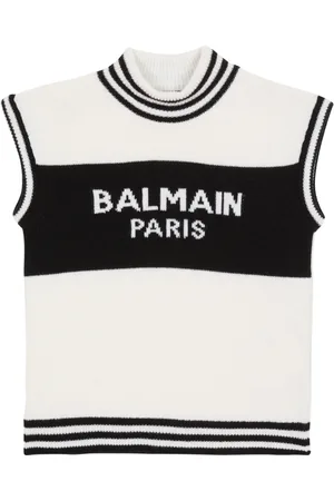 Balmain Sleeveless knitted Paris jumper