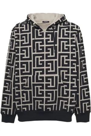 Balmain Monogrammed Hooded Sweatshirt