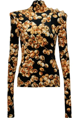 Balmain Velvet top with Grape print