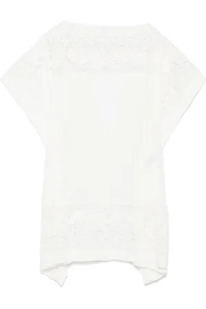 ERMANNO SCERVINO Short Dresses, female, , M, Floral Lace Boat Neck Dress