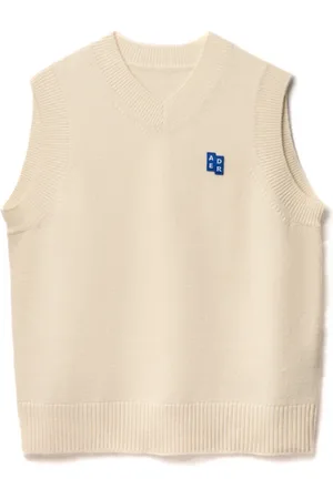 Ader Error V-neck Knitwear, male, , XS, Tetris Logo Wool Cotton Top