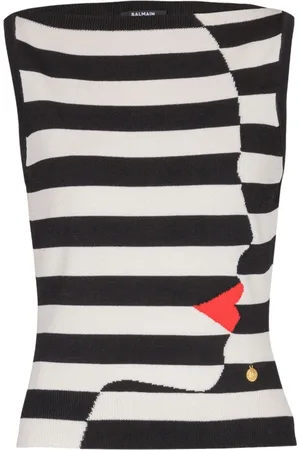 Balmain Striped Knit Top