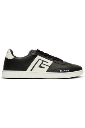 Balmain Calfskin Swan trainers
