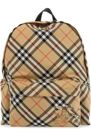 Burberry Classic Checkpoint Backpack with Equestrian Design