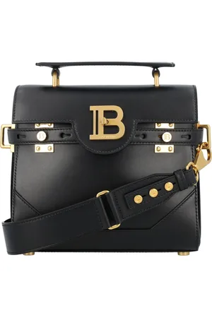 Balmain Leather Handbag with Gold Clasp