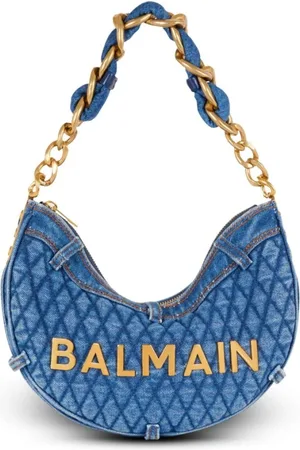 Balmain Soft Moon Denim Shoulder Bag