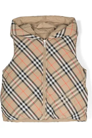 Burberry Vests, female, , 8 Y, Padded Reversible Sleeveless Hooded Vest