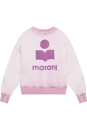 Isabel Marant Distressed Cotton Logo Sweatshirt