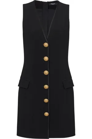 Balmain Sleeveless crepe dress