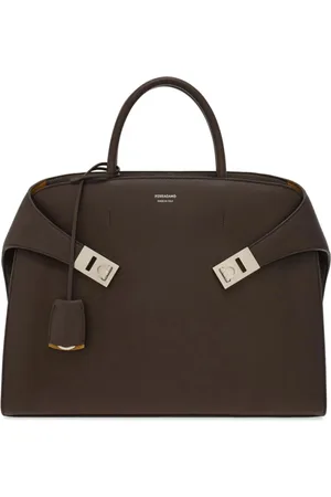 Salvatore Ferragamo Tote Bags, male, , ONE SIZE, Leather Logo Print Bag