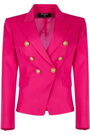 Balmain Fuchsia Double Breasted Blazer