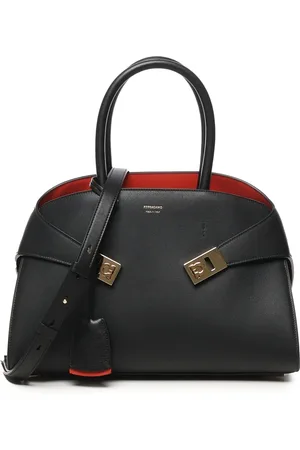 Salvatore Ferragamo Handbags, female, , ONE SIZE, Leather Handbag with Gancini Buckles