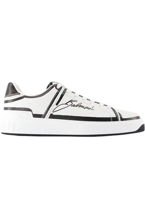 Balmain Leather Court Trainers