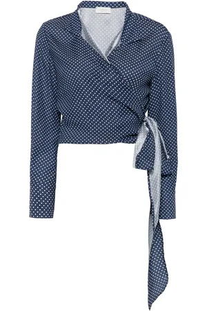 MAZZARELLI Navy Wraparound Style Shirt