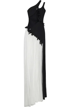 Nensi Dojaka Party Dresses, female, , S, Asymmetrical Dress with Tulle Panels