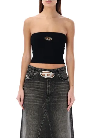 Diesel Sleeveless Tops, female, , M, Tube Top Stylish Logo Plaque