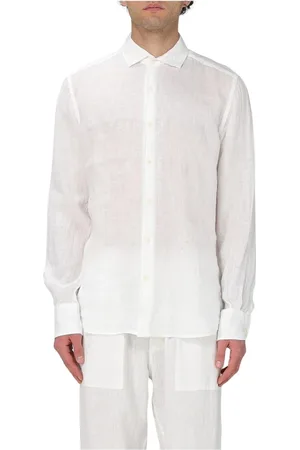 MC2 SAINT BARTH Casual Shirts, male, , 3XL, Blue Linen Casual Shirt