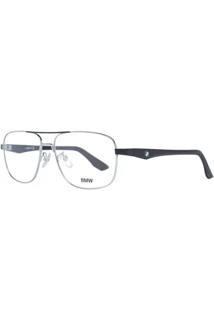 BMW Glasses, male, , ONE SIZE, Square Aviator Eyeglasses Silver Black