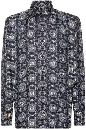 BILLIONAIRE Casual Cotton Shirt in Blue